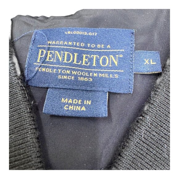 Pendleton Glacier Striped Wool Blend Fleece Vest Sherpa XL Outdoor Layering READ - Picture 2 of 7